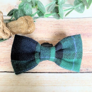 Dog Collar Bow, Ties For Dogs, Pet Bow Tie, Green Plaid Dog Bow Tie, Dog Bow Tie, Plaid Dog Bow Tie, Green Bow Tie, Dog Accessory, immagine 2