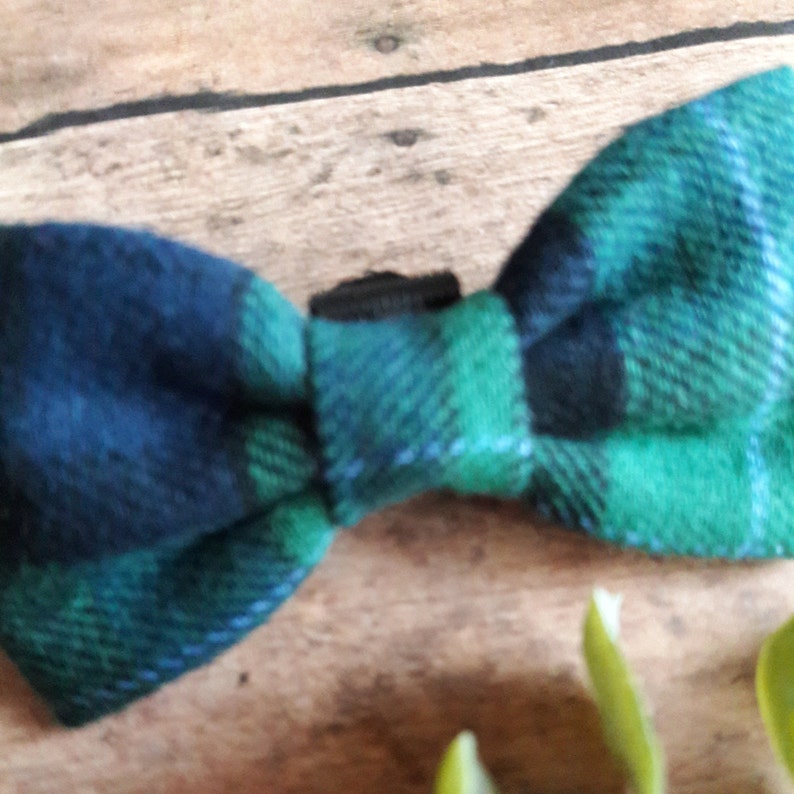 Dog Collar Bow, Ties For Dogs, Pet Bow Tie, Green Plaid Dog Bow Tie, Dog Bow Tie, Plaid Dog Bow Tie, Green Bow Tie, Dog Accessory, immagine 4