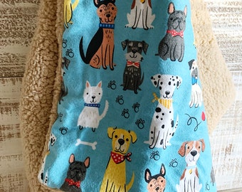 Dog Blanket, Calming Dog Blanket, Reversible Dog Blanket, Light Blue Blanket, Cat Blanket, Sherpa Faux Fur Dog Blanket, Blanket For Puppy