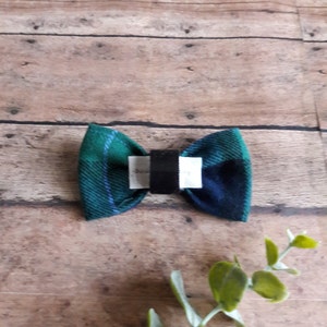 Dog Collar Bow, Ties For Dogs, Pet Bow Tie, Green Plaid Dog Bow Tie, Dog Bow Tie, Plaid Dog Bow Tie, Green Bow Tie, Dog Accessory, immagine 3