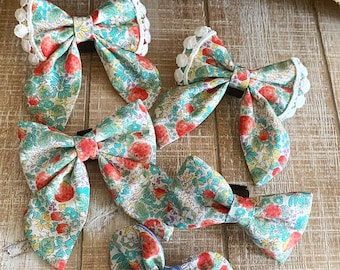 Strawberry Dog Bow Tie: Green Sailor Style, Pet Accessory