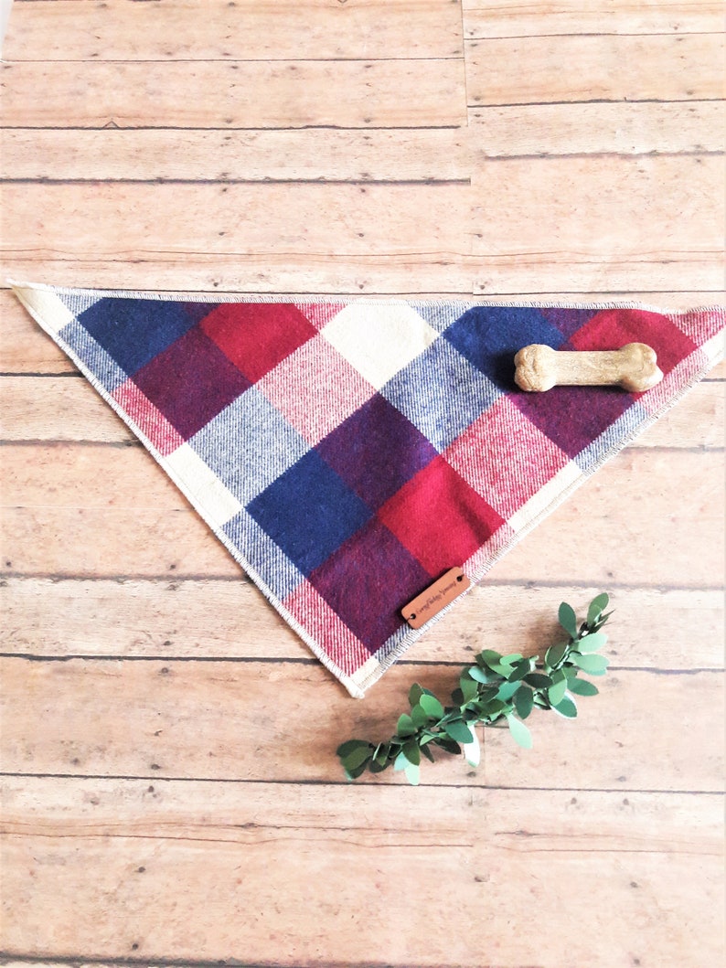 Dog Bandana Chihuahua Bandana Plaid Bandana XSmall Dog Etsy