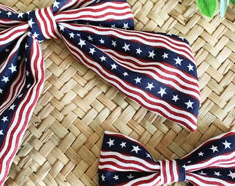 American Flag Dog Bow Tie: Patriotic Pet Collar Accessory