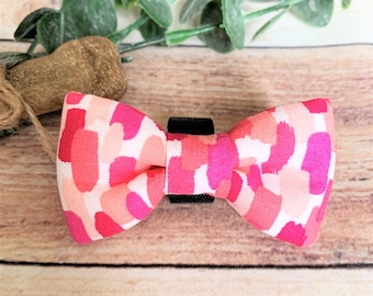 Pink Dog Bow Tie: Party Wedding Pet Collar Accessory