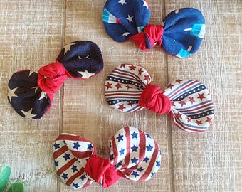 4th of July Dog Knot Bow: American Flag Pet Accessory