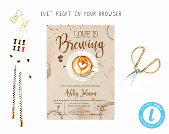 coffee invitation etsy