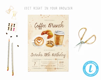 coffee invitation etsy
