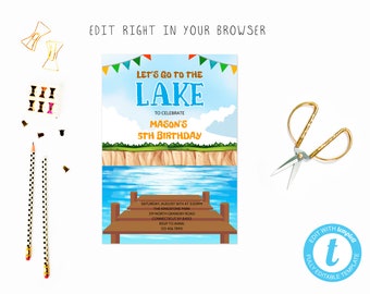 Lake Party Invitation Templates Free 4