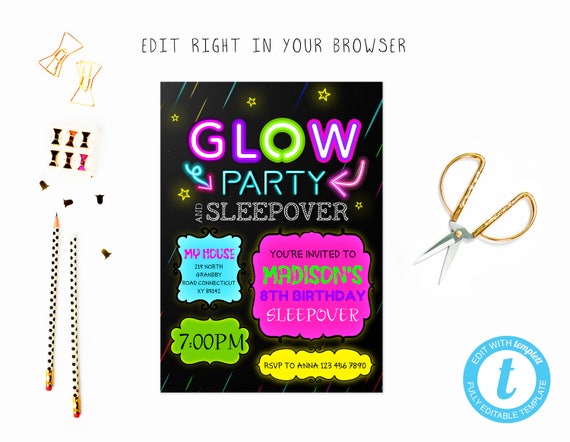 Lueur Soiree Pyjama Party Tem Essayer Avant Dacheter Etsy