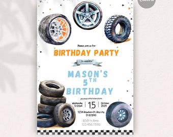 Wheelie Good Time birthday invitation, Instant Download DIY Invitation, Editable invitation, Digital Stationery, Fully Personalizable