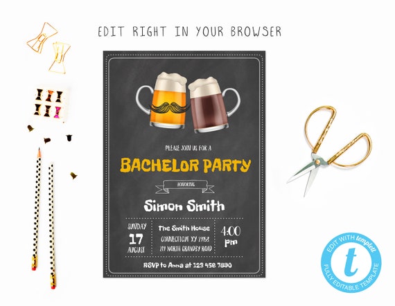 Beers and Bras Bachelorette Party Tem, TRY BEFORE You BUY, Instant