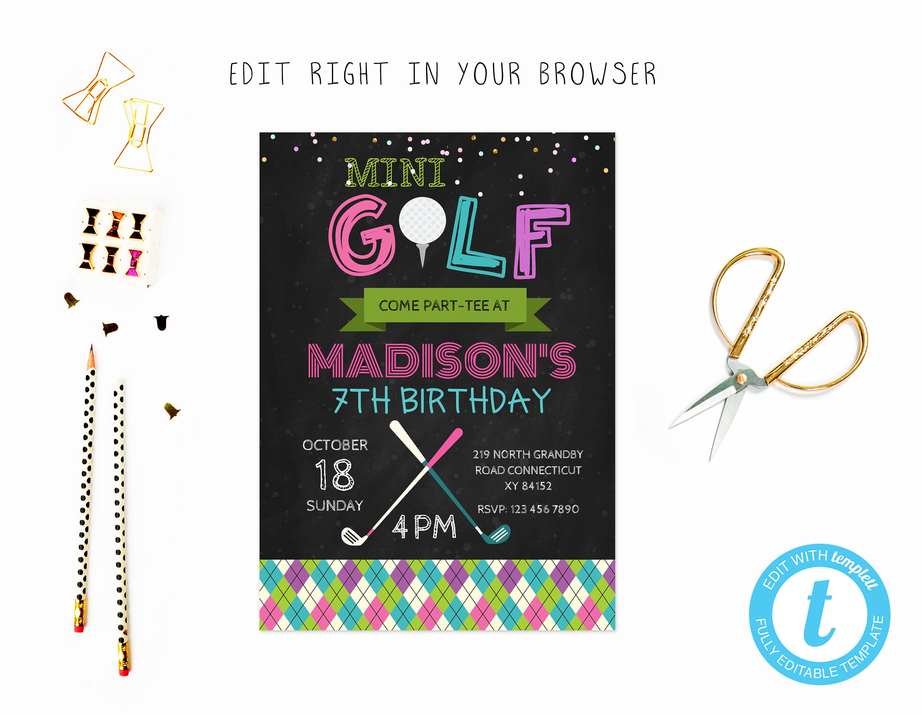 Mini golf party - Etsy.de