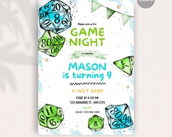 Dungeons and Dragons Birthday invite, Instant Download DIY Invitation, Editable invitation, Digital Stationery, Fully Personalizable