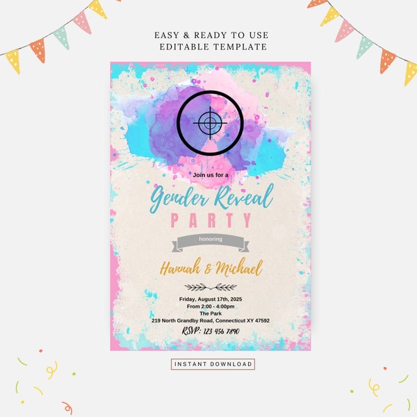 Shooting Target Birthday Invitation - Etsy
