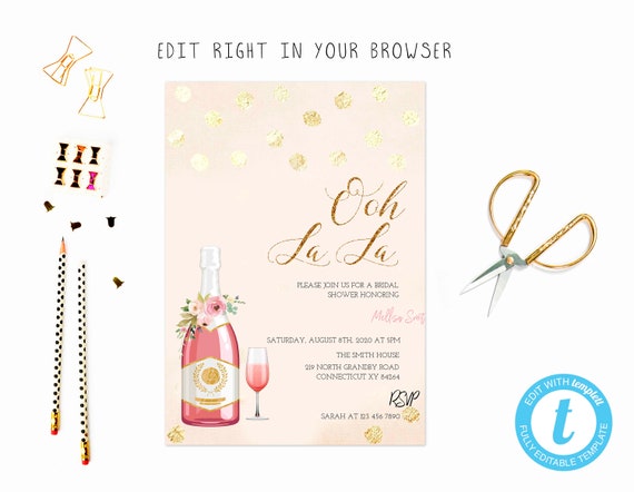 Pink Champagne Theme Party, TRY BEFORE You BUY, Instant Download.