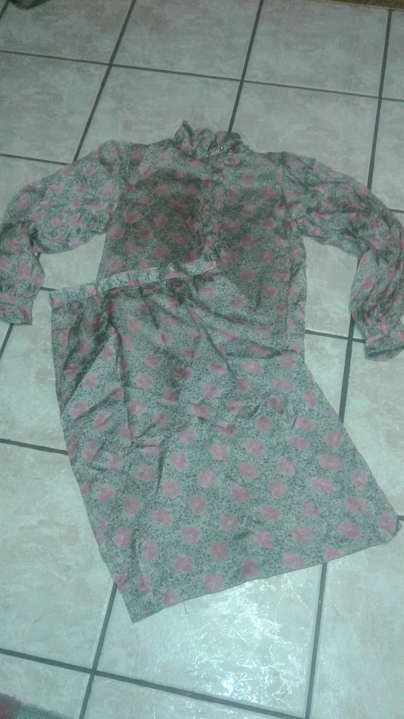 Vintage Hanae Mori Silk 70s 80s Dress Set - Blouse