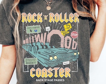 Disney vintage comfort colors shirt - Disney rockin roller shirt - Disney Hollywood studios shirt - disney retro shirt - Disney World shirt
