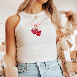 Disney Cherries shirt - Disneyland shirt - Disney coquette shirt - Disney crop shirt - Disney tank - trendy shirt - Disney cherry shirt