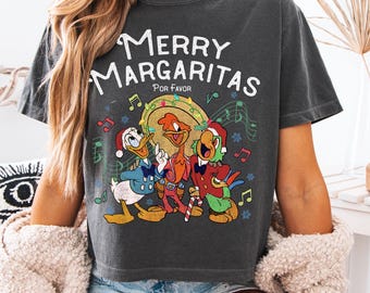 Shirt Merry Margarita - Disney kerstshirt boxy T-shirt - Disney kerstshirt - Disney vintage comfort kleuren shirt - Epcot shirt cadeau