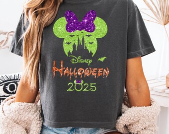 Disney Halloween-shirt - Disney vintage comfort kleuren shirt - disney Halloween boxy T-shirt - comfort kleuren boxy T-shirt - mickey friends