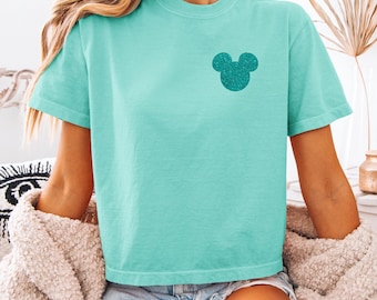 Disney World Boxy T-Shirt - Disney Retro Glitter Mickey Komfort Farben Shirt - Hollywood Studios Shirt - Magic Kingdom Epcot - Disney Geschenk
