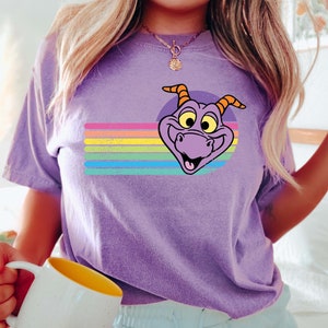 Disney vintage comfort colors shirt - Disney figment shirt - Disney Epcot shirt - retro 1980 1990 Epcot shirt - Disney vintage shirt