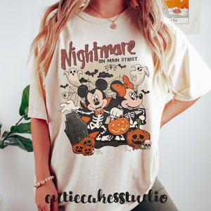 Disney vintage comfort colors shirt - Disney Halloween shirt - Disney Epcot shirt - Disney latte shirt - nightmare on Main Street shirt