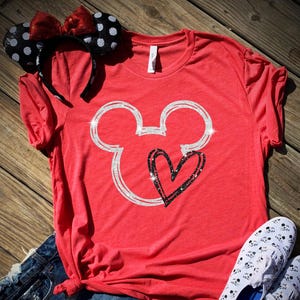 Disney shirt  - disney family shirts - Disney heart shirt - Disney shirts for women - Disney Valentine shirt - disney vacation shirt