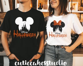 camisa disney halloween - festa não tão assustadora do mickey - camisas disney para homens - camisas disney para mulheres - MNSSHP - disponível em ouro rosa
