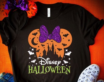 camiseta de halloween da disney - festa do mickey não é tão assustador - camisetas da disney para homens - camisetas da disney para mulheres - MNSSHP - disponível em ouro rosa