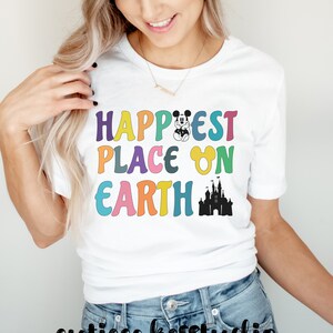 Happiest Place on Earth - Disney shirt - Disney Vacation shirt - Disney castle shirt - disney trendy shirt - disney magical shirt