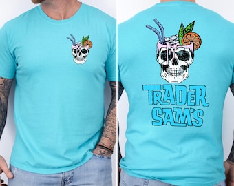 disney shirt - Trader Sam's Comfort Colors Shirt – Disneyland Tiki drink, Pirate, Zombie Design - men