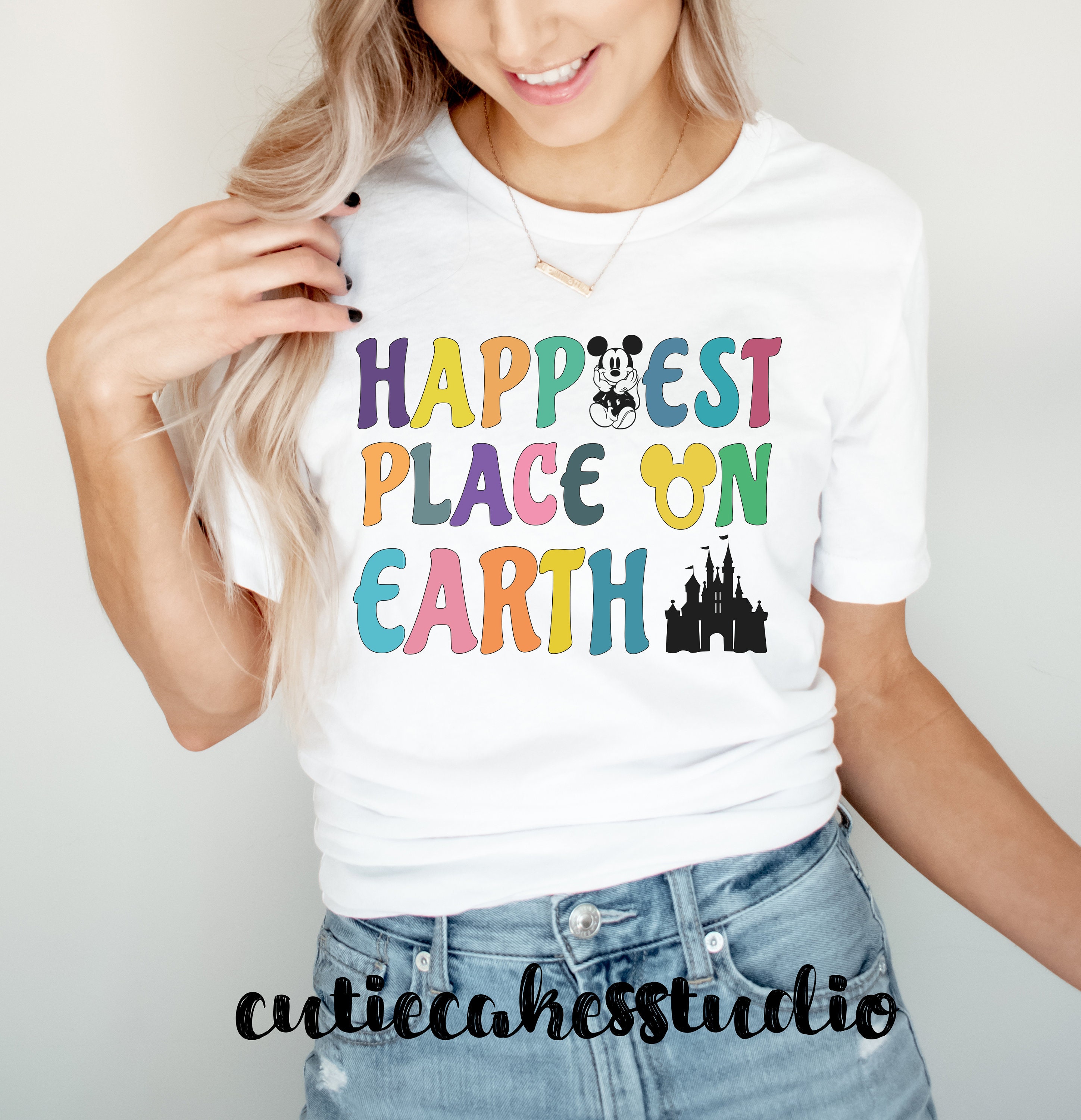 Happiest Place on Earth Disney shirt Disney Vacation shirt | Etsy