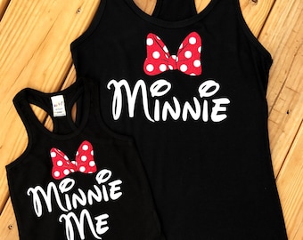 Disney shirt tank minnie me minnie mouse Tank top Disney Girl Baby Toddler Ladies disney world monogram disney vacation shirt Minnie Mouse