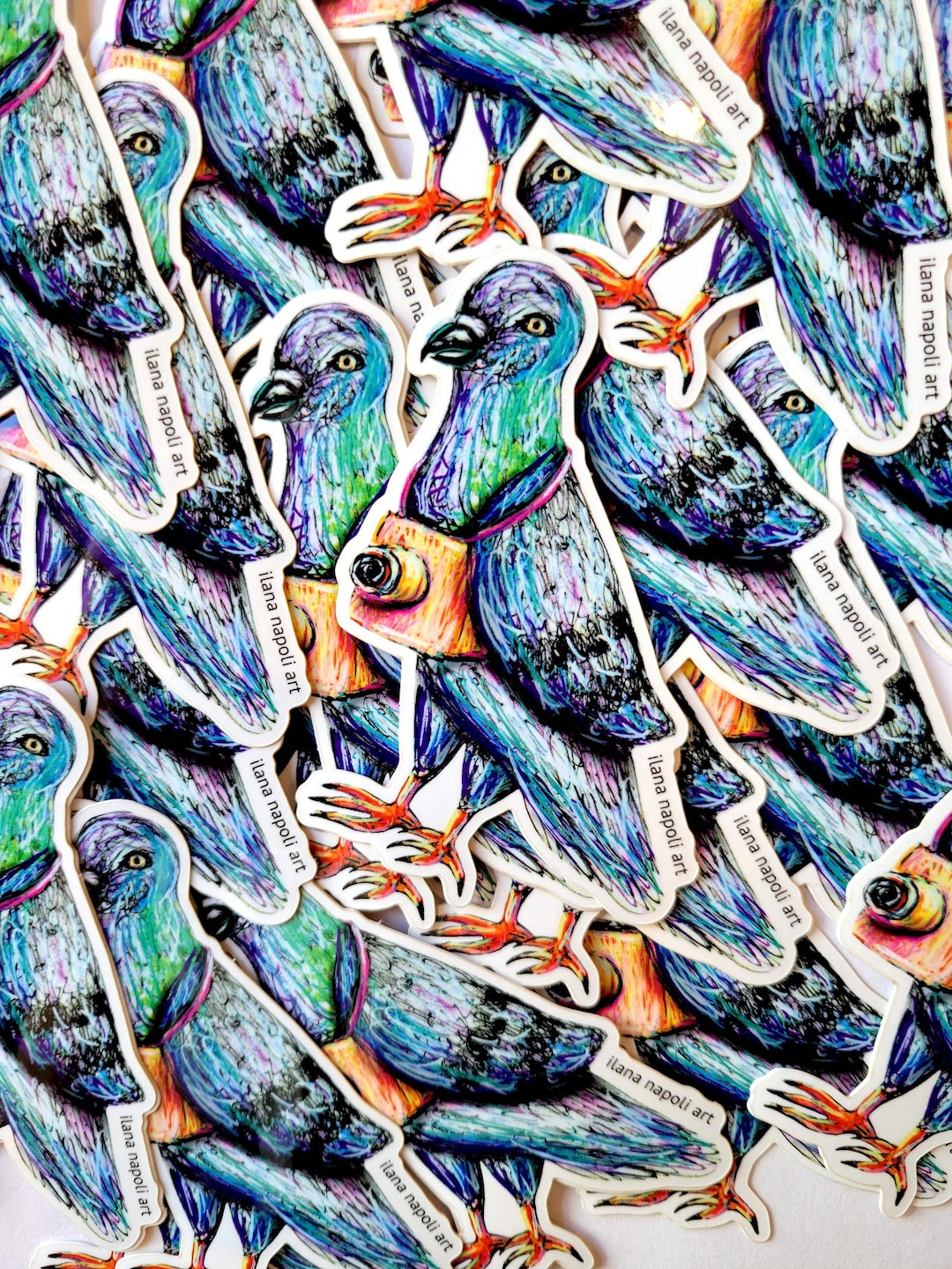 Pigeon Photographer Vinyl Sticker | Bird With Polaroid Camera - Etsy