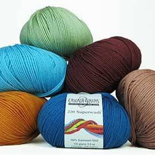 Cascade Superwash 220 multiple  colors