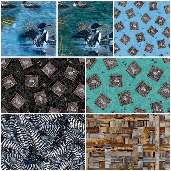 Lakeside Loons Cotton Quilting Fabric