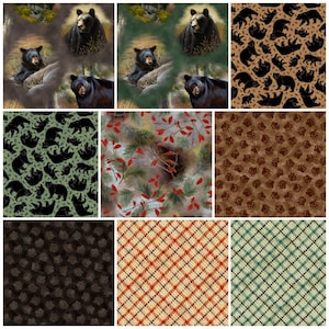Timberland Bears Cotton Fabric Prints
