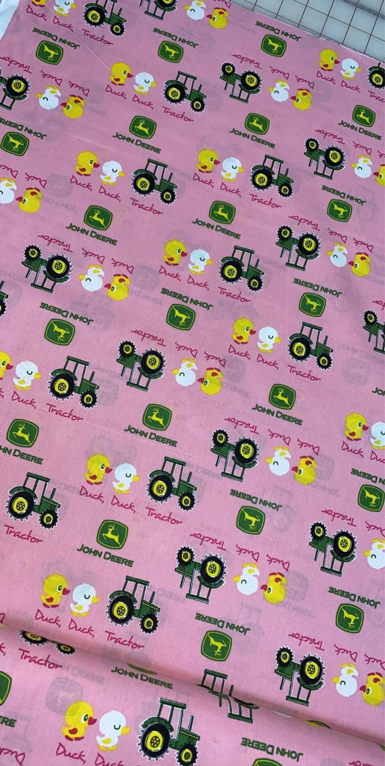 Girl John Deere Cotton Quilting Fabric