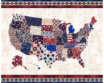 American Fabric Panels - Quilt Blocks- Eagle