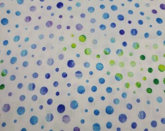 Watercolor dots fabric