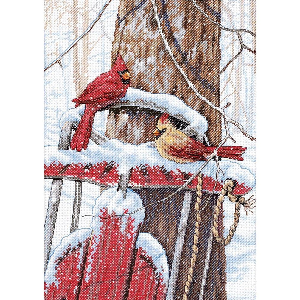 Cardinal Counted Cross Stitch Kit 10X14 | Etsy