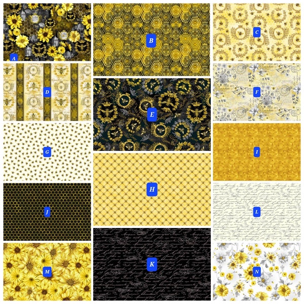Queen Bee Cotton Fabric Collection