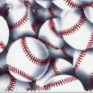 Cotton Baseball Fabric Print
