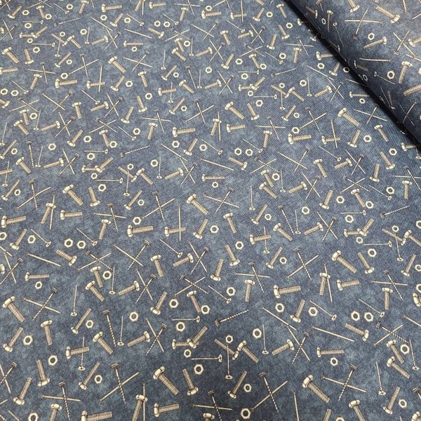 Nuts Bolts Fabric Etsy