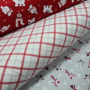 Flannel Winter bears, Snowmen and Stripes