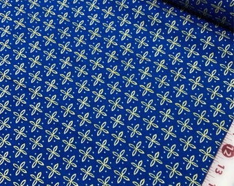 Blue background cotton fabric 1 yard cuts