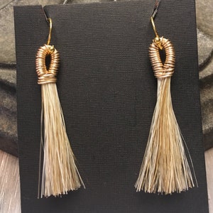 Horsehair Earrings | Custom Horsehair Earrings |  Tassel Earrings | Memorial Earrings | Horse Keepsake |AS SEEN on THEPOWERPONIES