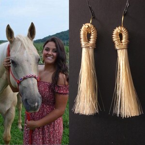 Custom Horsehair Earrings | Keepsake Horsehair Earrings | Tassel Earrings | Memorial Earrings  | AS SEEN on THEPOWERPONIES