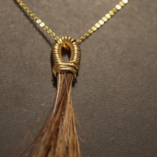 Custom Horsehair Necklace |  Tassel Necklace |  Keepsake Horsehair Necklace | Memorial Necklace | AS SEEN on THEPOWERPONIES